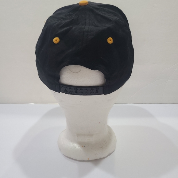 Caterpillar Black and Yellow Hat Cap men's One Size Ajustable - Picture 3 of 5